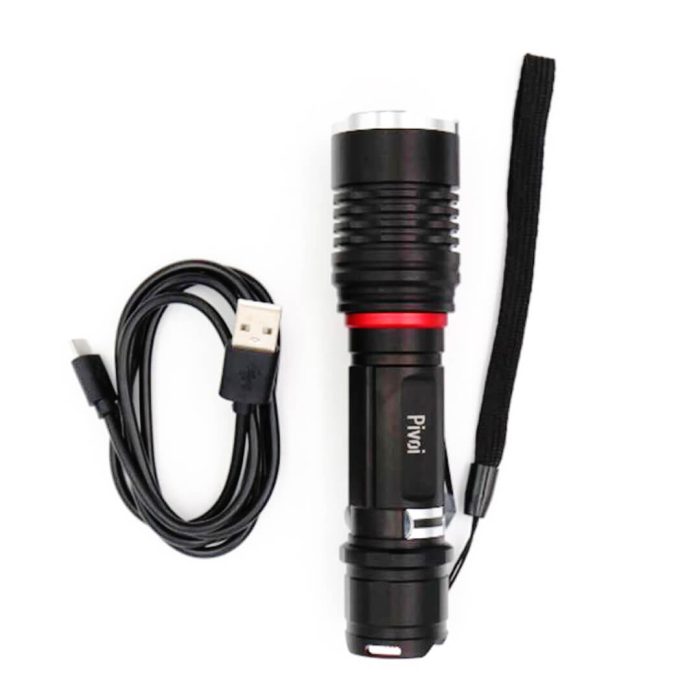 Pivoi 10W 1000 Lumens Rechargeable Flashlight with Clip