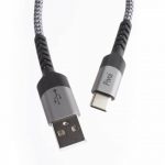 Pivoi USB Gray 2.0 AM to Type C Cable (Pack of 1)