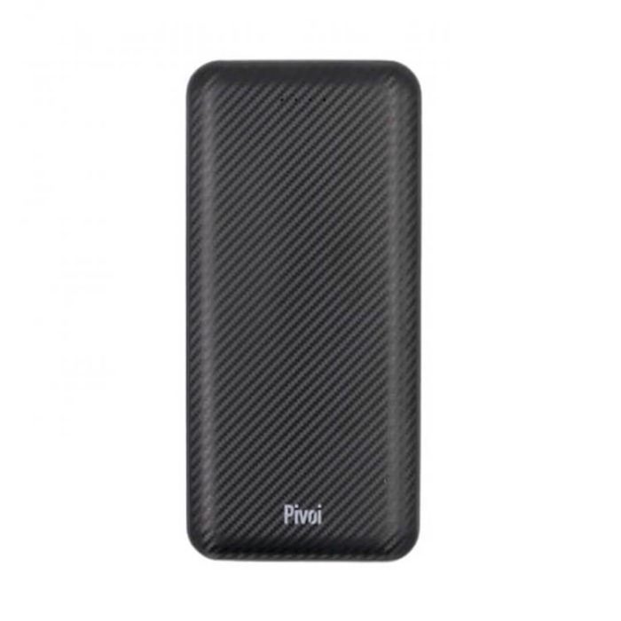 Pivoi Black 10000mAh Power Bank With Smart Dual USB Port