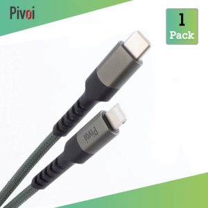 Pivoi MFi Certified Type C to Lightning Cable (Pack of 1)