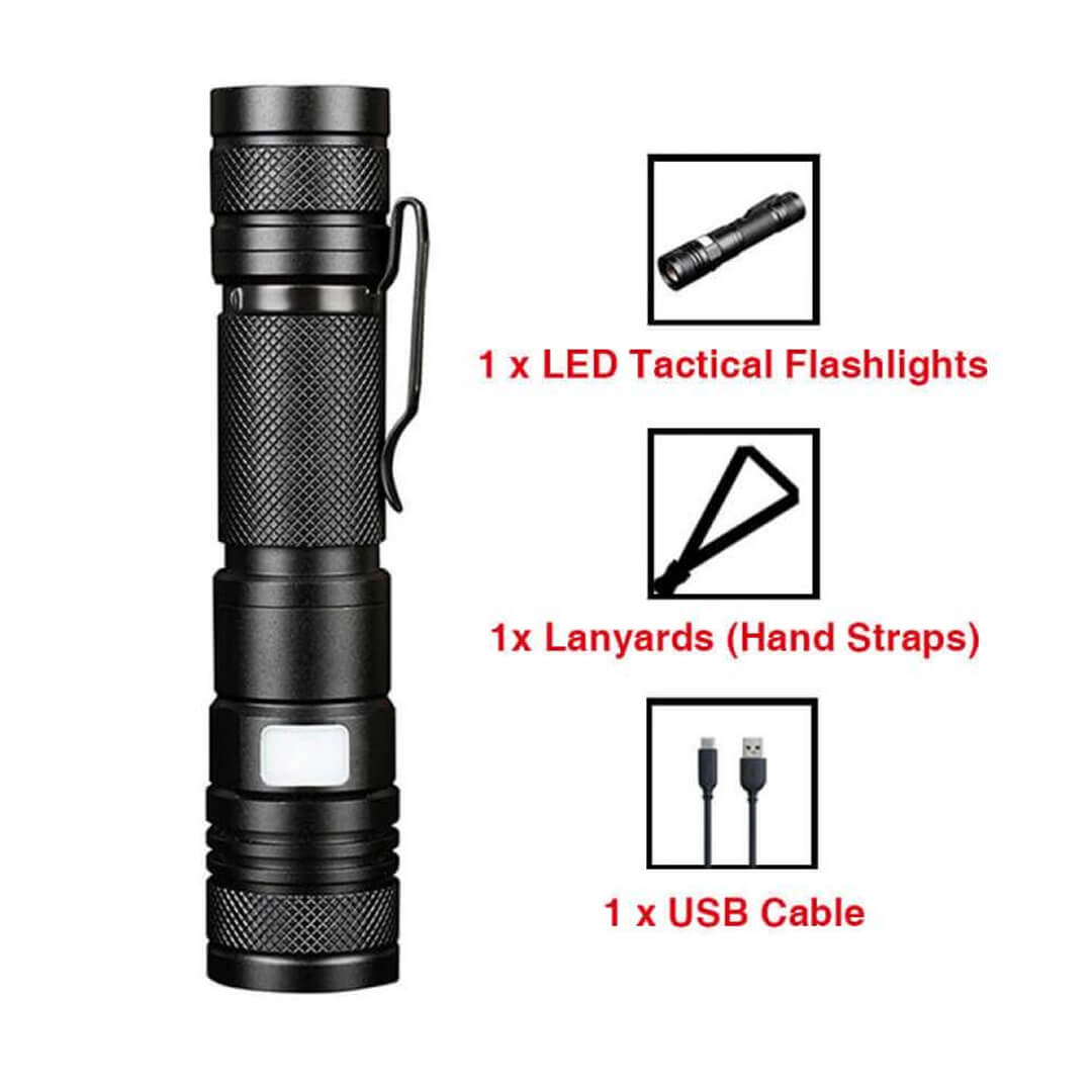 Pivoi 800 Lumens 10W LED Rechargeable Flashlight