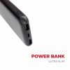 Pivoi Black 10000mAh Power Bank With Smart Dual USB Port