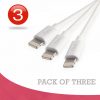 Pivoi MFi Certified USB to Lightning Cable (Pack of 3)