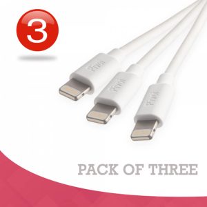 Pivoi MFi Certified USB to Lightning Cable (Pack of 3)