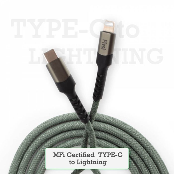 Pivoi MFi Certified Type C to Lightning Cable