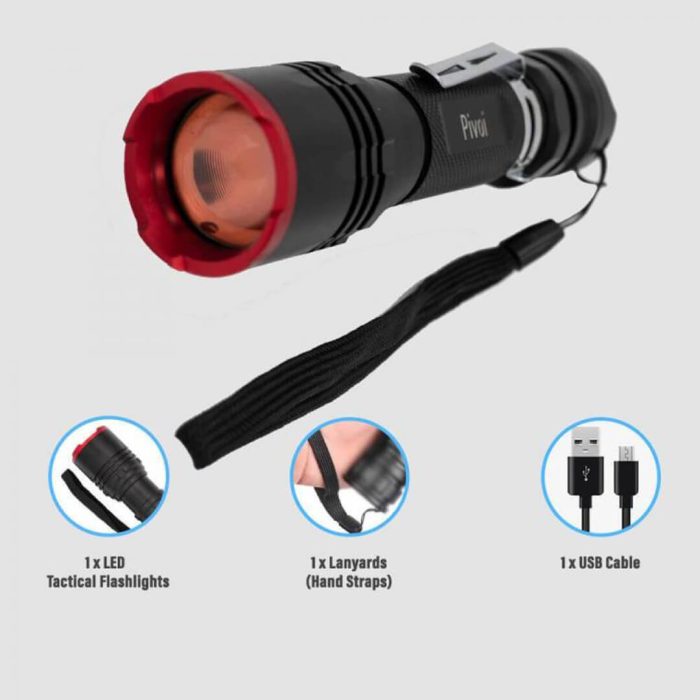 Pivoi 15W 1000 Lumens LED Tactical Flashlight