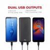 Pivoi Black 10000mAh Power Bank With Smart Dual USB Port