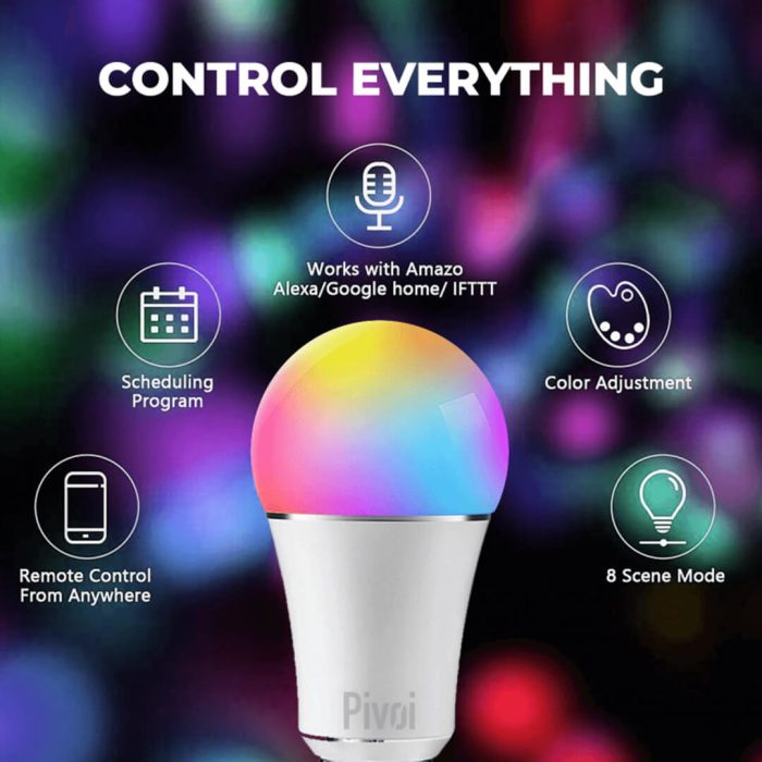 Pivoi 9W Smart LED Color Changing WiFi Smart LightBulb