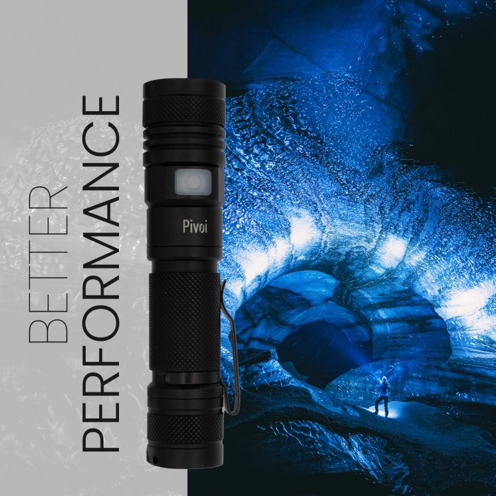 Pivoi 800 Lumens 10W LED Rechargeable Flashlight