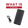 Pivoi Black 10000mAh Power Bank With Smart Dual USB Port