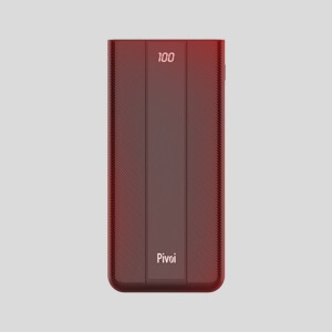 Pivoi Black 10000mAh PD Power Bank With Smart Dual USB Port