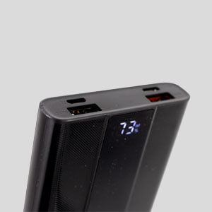 Pivoi Black 10000mAh PD Power Bank With Smart Dual USB Port