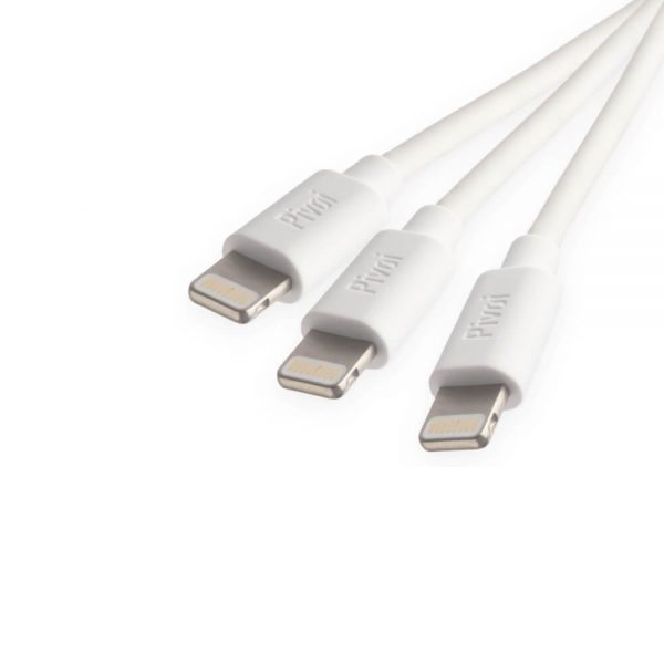 Pivoi MFi Certified USB to Lightning Cable (Pack of 3)