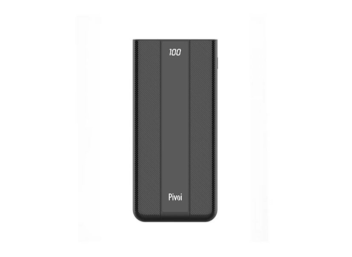 Pivoi Black 10000mAh PD Power Bank With Smart Dual USB Port