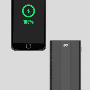 Pivoi Black 10000mAh PD Power Bank With Smart Dual USB Port