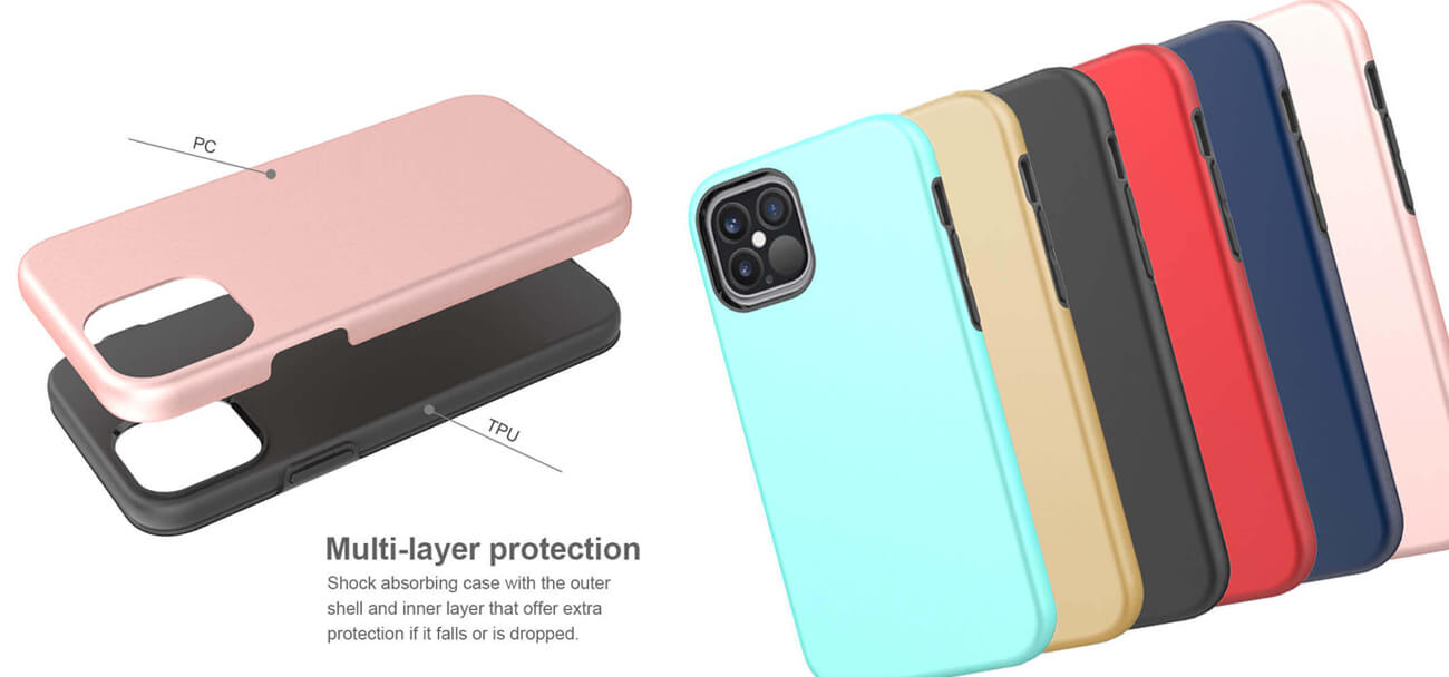 Pivoi 6.1 inch iPhone 12 Pro Hybrid Mobile Covers