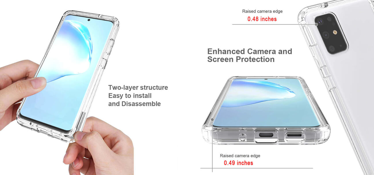 Samsung 6.7 inch S20 Plus Transparent Mobile Back Cover