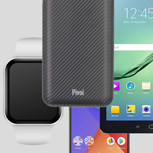 Pivoi Black 10000mAh Power Bank With Smart Dual USB Port