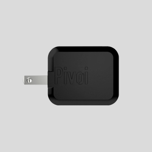 Pivoi Black 12w Dual USB Wall Charger