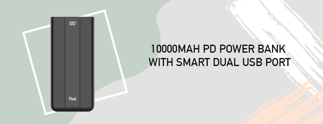 10000 mAh PD Power Bank With Smart Dual USB Port