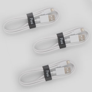 Pivoi MFi Certified USB to Lightning Cable (Pack of 3)