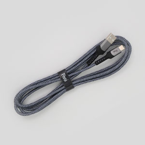 Pivoi USB Gray 2.0 AM to Type C Cable (Pack of 1)