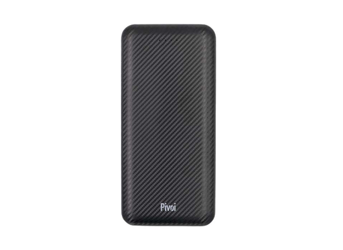 Pivoi Black 10000mAh Power Bank With Smart Dual USB Port