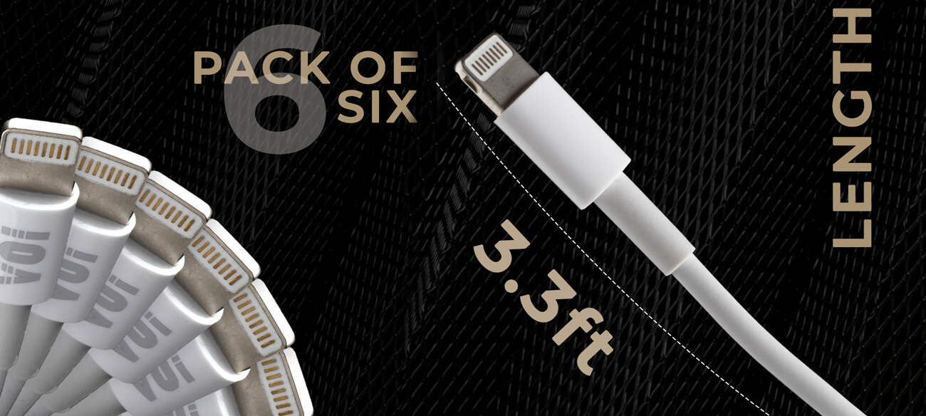 Voi USB to Lightning Cable - 6 Pack
