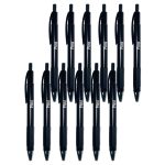 Pivoi 0.5mm silicone grip black ink gel refill pen (Pack of 12)